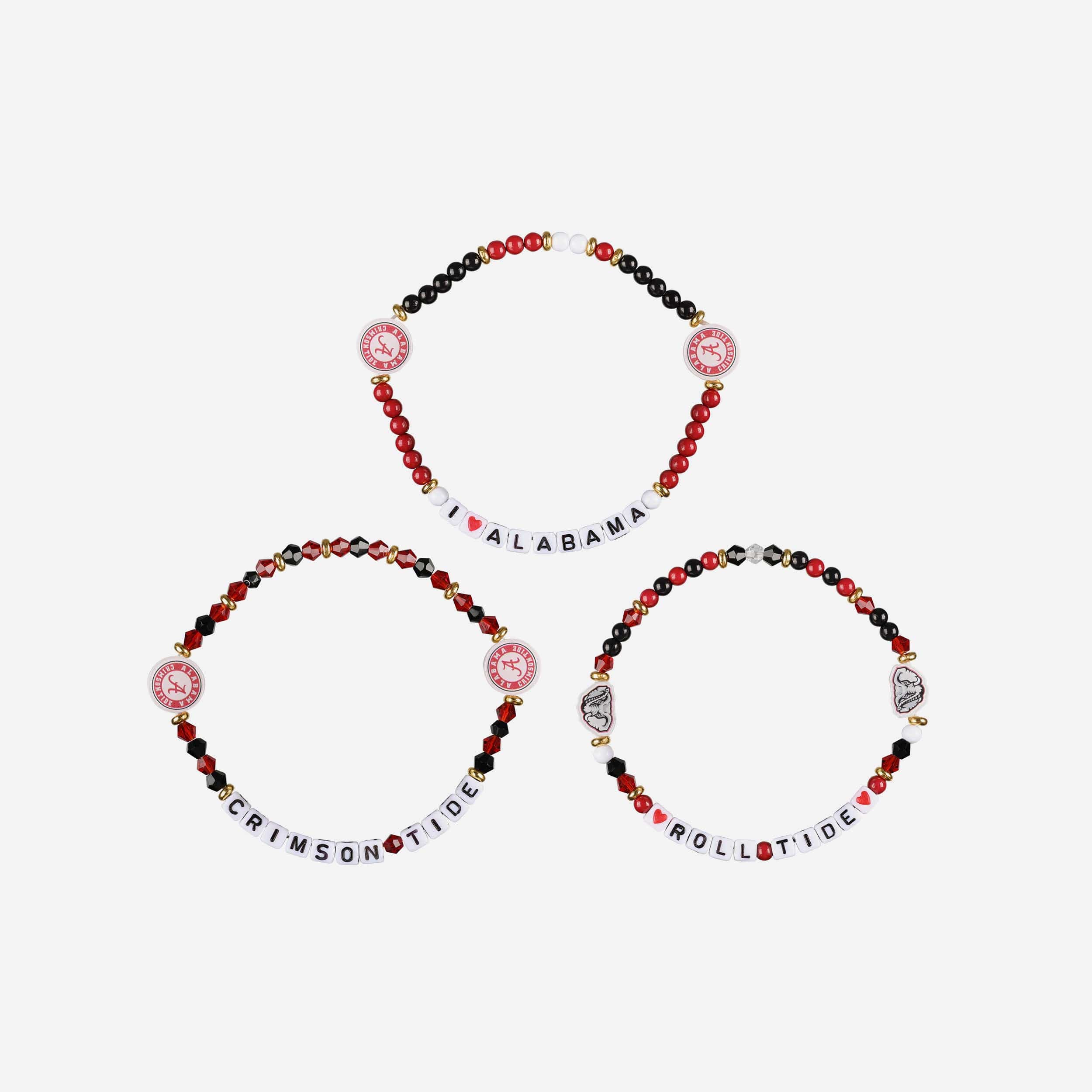 Alabama Crimson Tide 3 Pack Friendship Bracelet