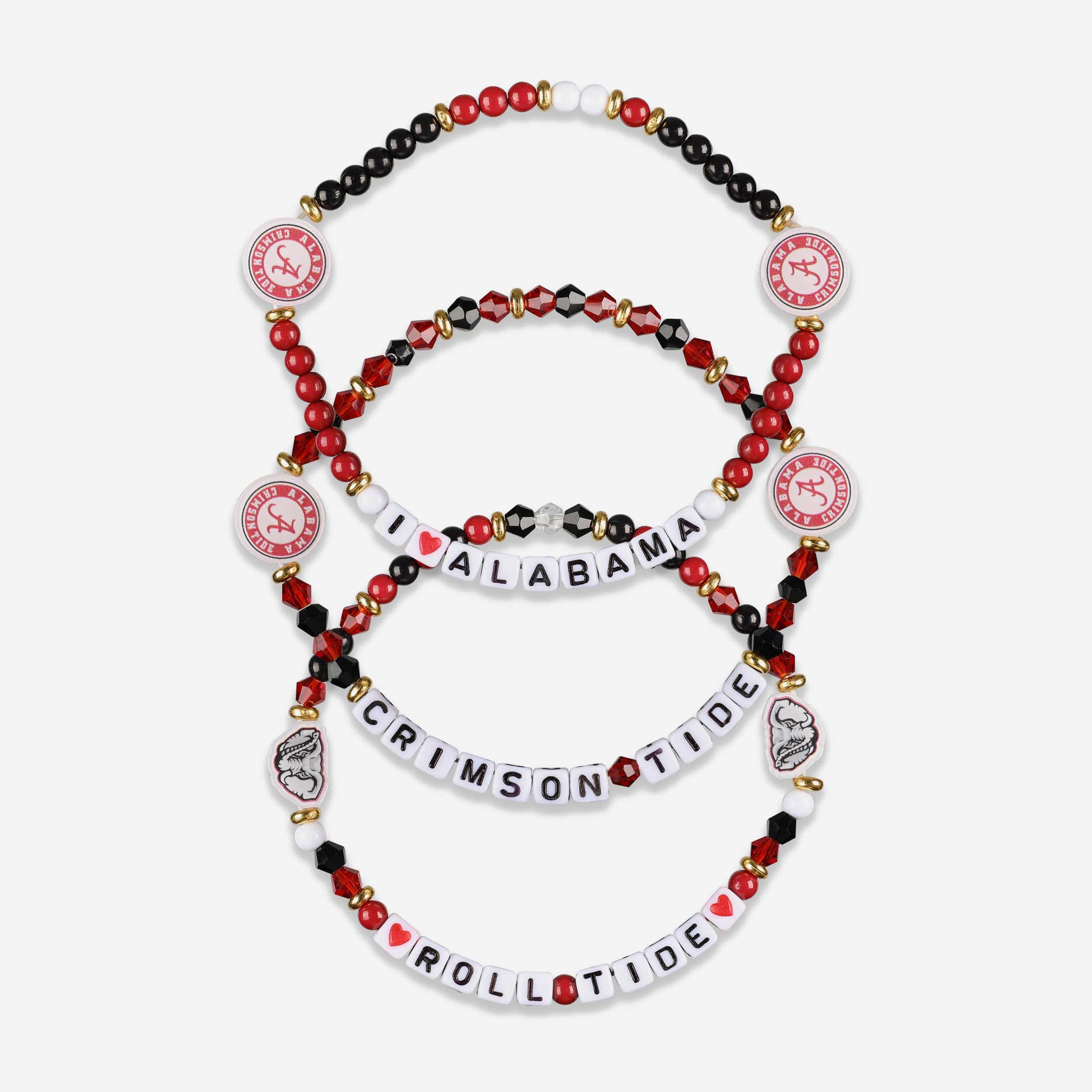 Alabama Crimson Tide 3 Pack Friendship Bracelet