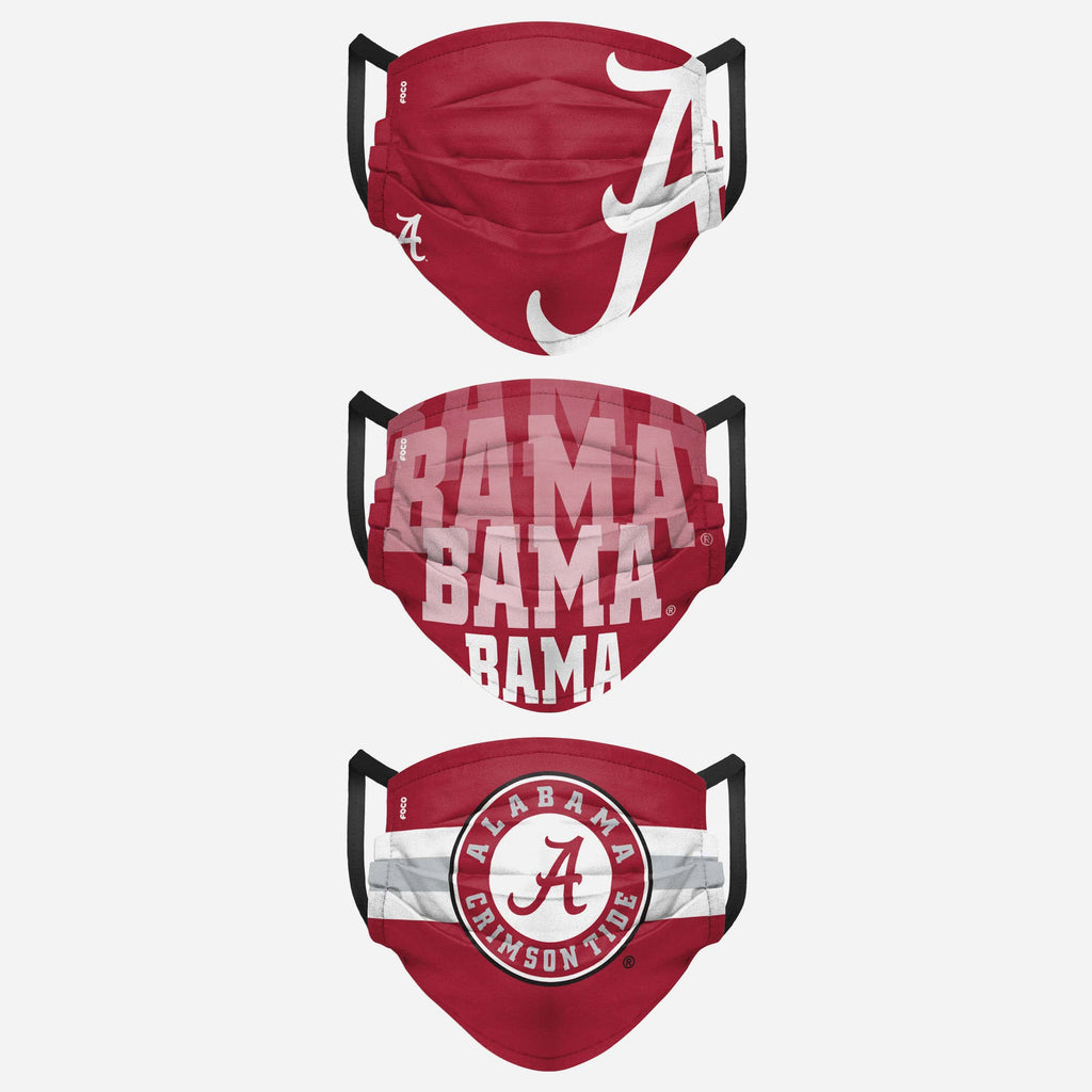 Alabama Crimson Tide Matchday 3 Pack Face Cover