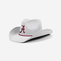 Alabama Crimson Tide White Rhinestone Logo Cowboy Hat