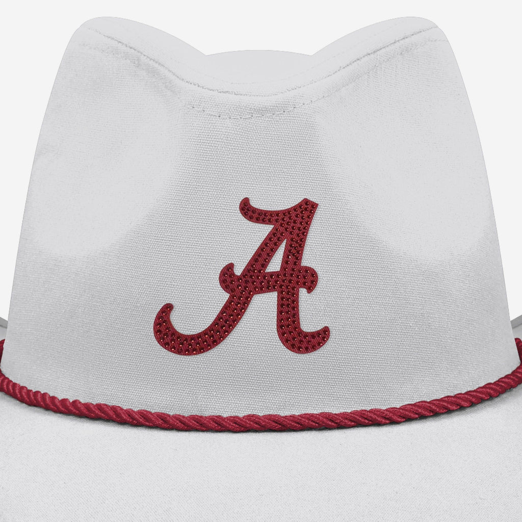 Alabama Crimson Tide White Rhinestone Logo Cowboy Hat
