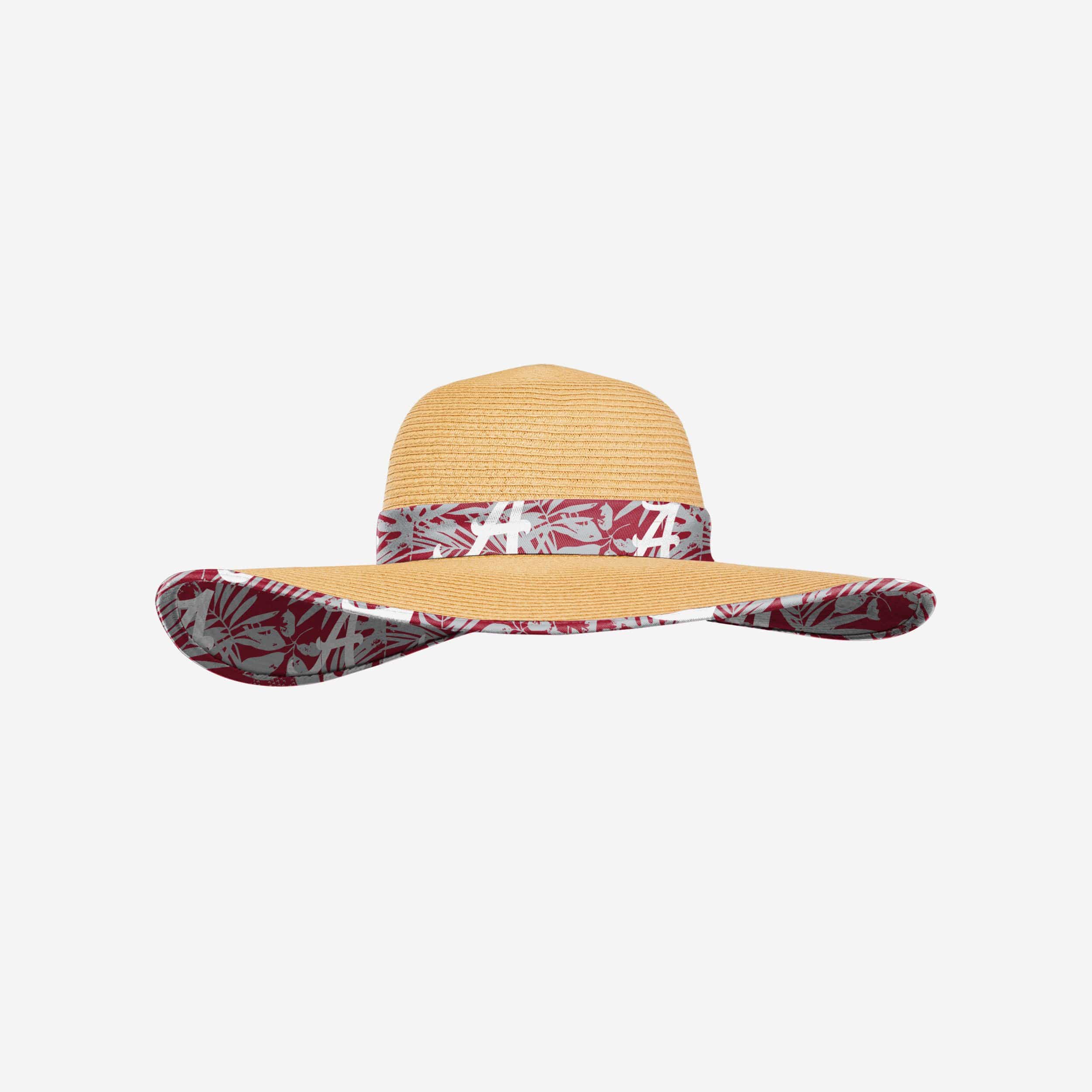 Alabama Crimson Tide Womens Floral Straw Hat